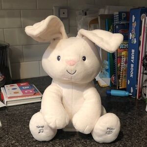 GUND Flora the Bunny Animated Plush White Bunny Toy